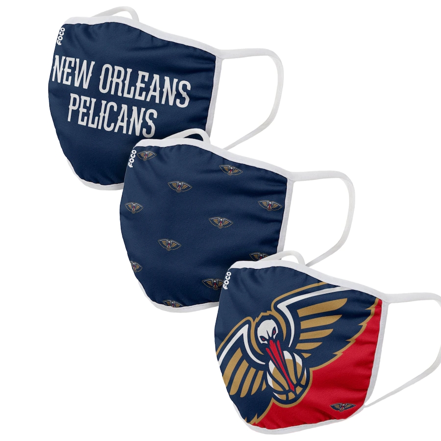 Adult New Orleans Pelicans 3Pack Dust mask with filter
